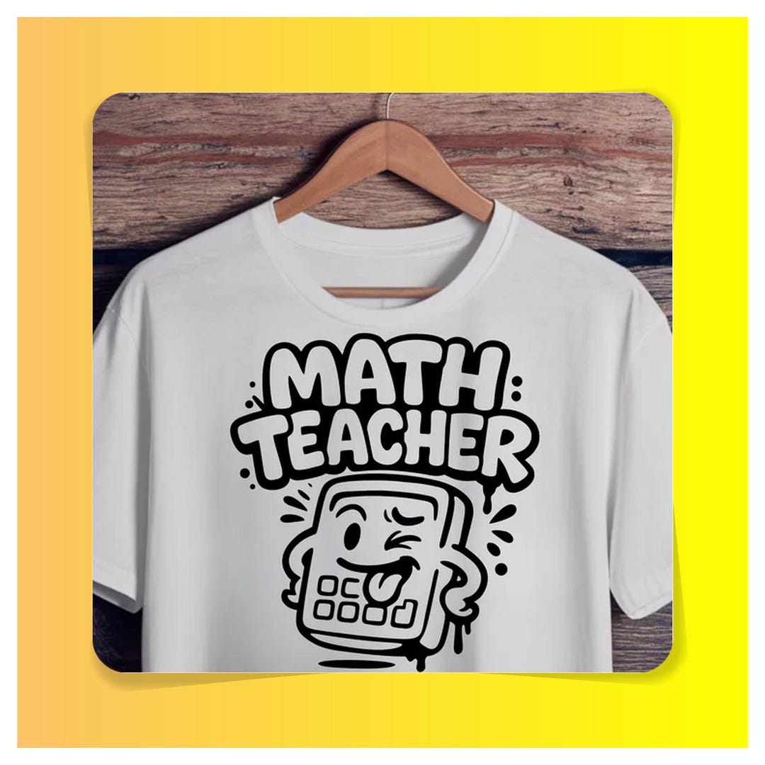 Funny Math Teacher SVG Cut File | Calculator PNG for Cricut and ...