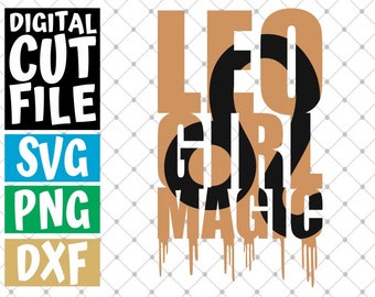 Leo Girl Magic svg, Zodiac Sign svg, Horoscope svg, Astrology svg, Layered svg,  File for Cricut, Silhouette, Vector, svg files for cricut