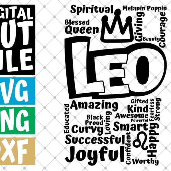 Leo svg, Zodiac Sign svg, Horoscope svg, Astrology, Afro woman svg, Melanin svg,File for Cricut, Silhouette, Vector, svg files for cricut