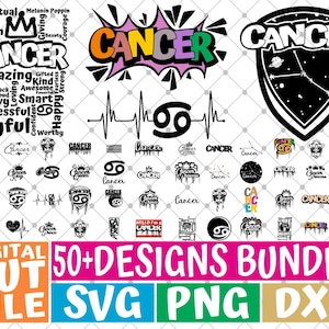 50x Krebs Sternzeichen Bundle Svg, Horoskop Svg, Astrologie Svg, Konstellation Svg, Datei für Cricut, Silhouette, Vektor, Svg-Dateien für Cricut
