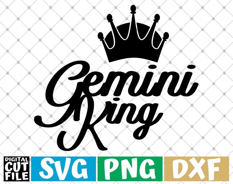 Gemini King Svg Zodiac Sign Svg Horoscope Svg Astrology Etsy