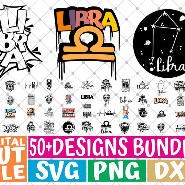 50x Libra Zodiac Sign Bundle svg, Horoscope, Dripping svg, Astrology, Birthday svg,File for Cricut, Silhouette, Vector, svg files for cricut