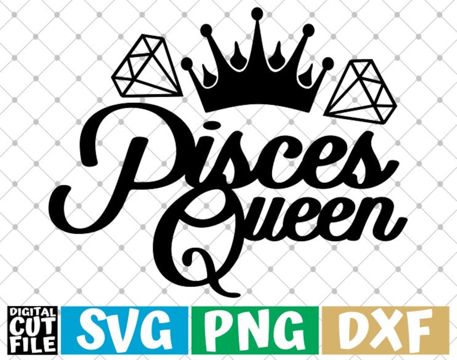 Pisces Queen svg Zodiac Sign svg Horoscope svg Astrology Etsy