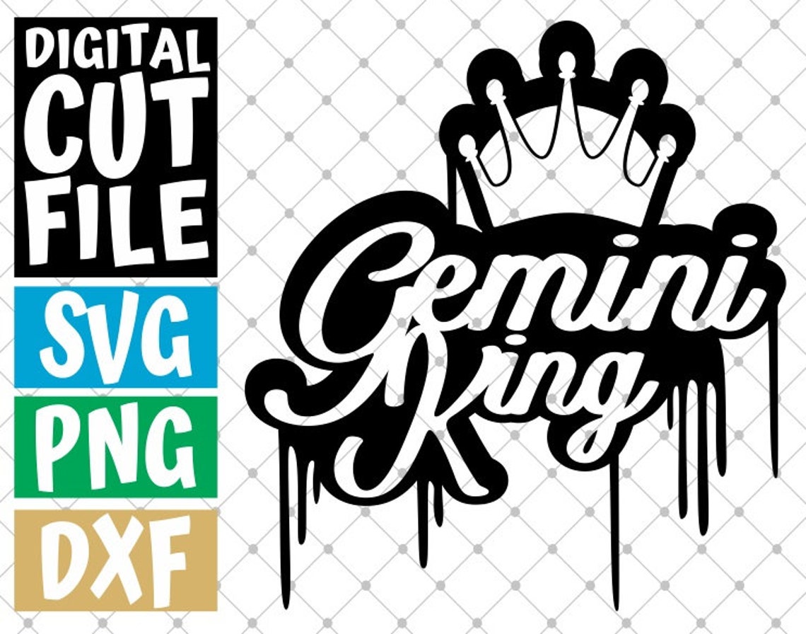 Gemini King Zodiac Sign svg Horoscope svg Astrology Etsy