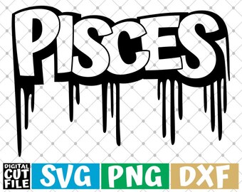 12x Zodiac Sign Bundle Svg, Horoscope, Dripping Words Svg