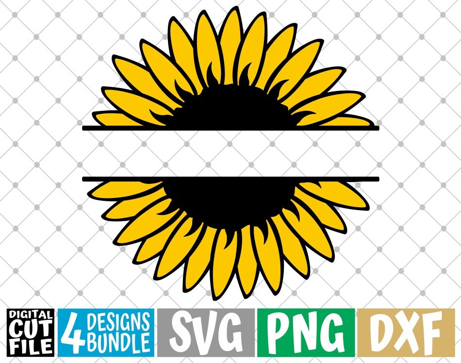 4x Sunflowers Designs Bundle Svg Flower Svg Sunshine Svg - Etsy