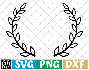 Lorbeerkranz svg, Blumen svg, Blumen svg, Rahmen svg, BlattRand svg, Datei für Cricut, Silhouette, Vektor, svg Dateien für Cricut