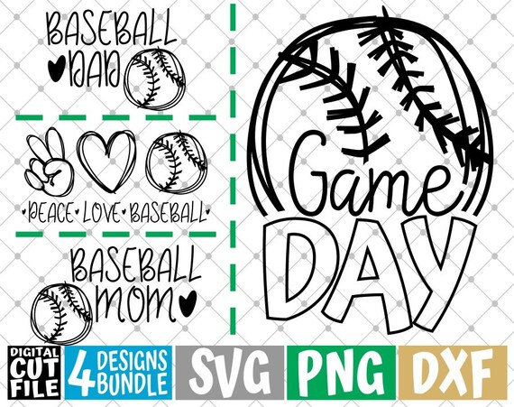 Download 4x Baseball Designs Bundle Svg Baseball Svg Sports Baseball Etsy
