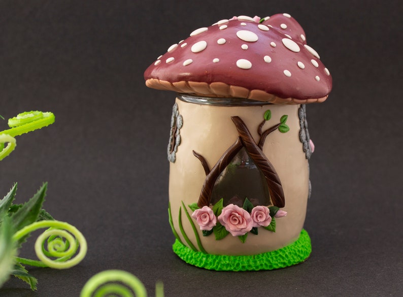 Fairy house tea light holder Mushroom fairy house Etsy