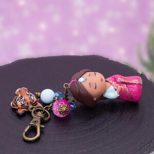 Doll bag charm | Cute doll bag pendant | Handmade in polymer clay purse charm | Cute Christmas gift