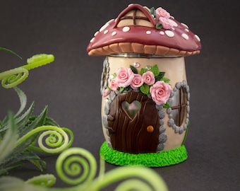 Fairy house tea light holder | Mushroom fairy house