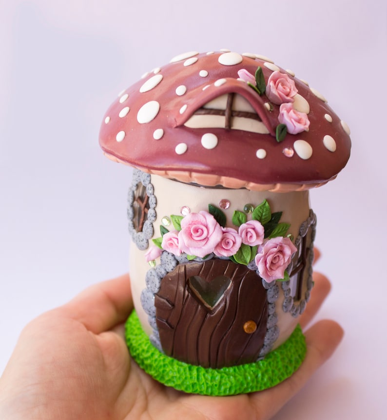 Fairy house tea light holder Mushroom fairy house Etsy
