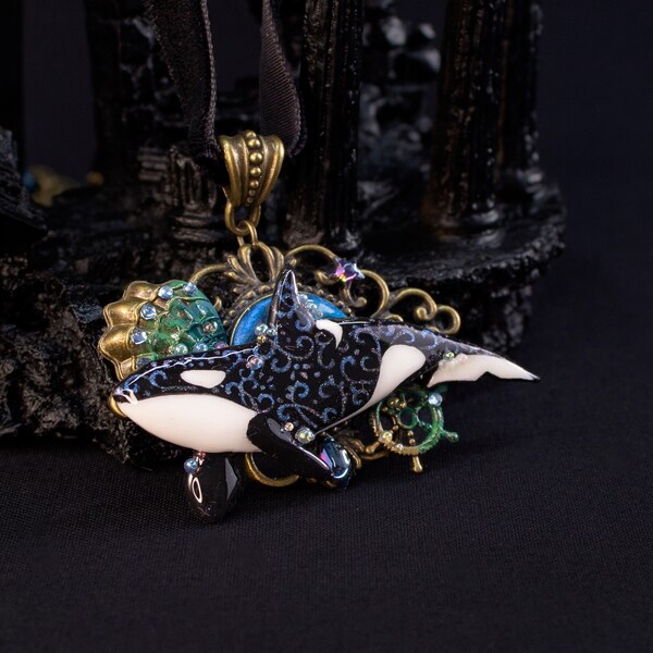 Collier de baleine orque | Pendentif orque | | de bijoux nautiques Collier d’animaux marins