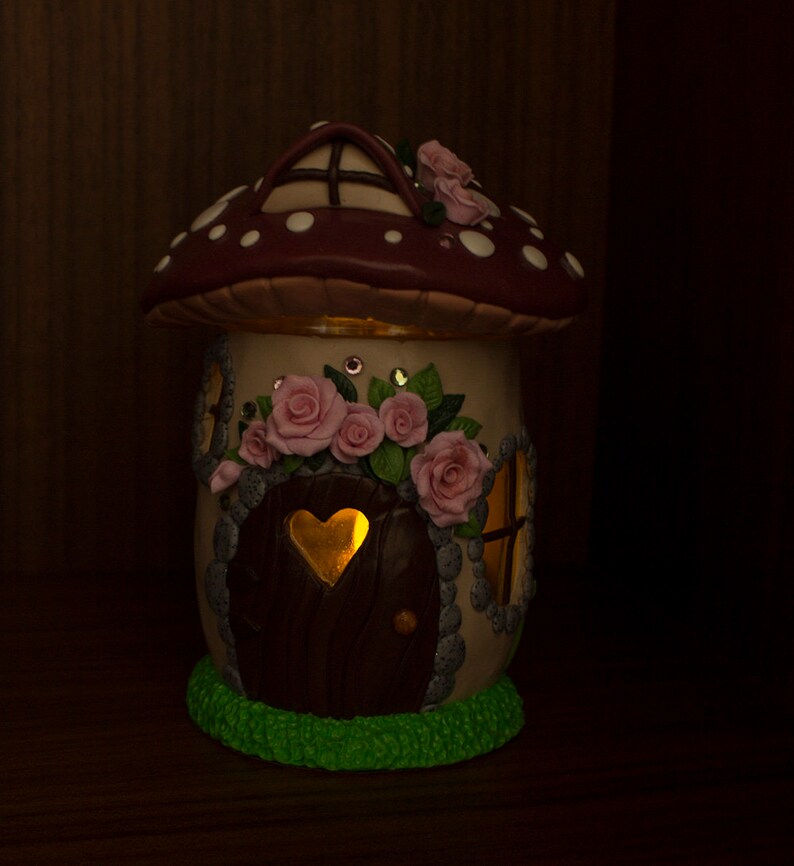 Fairy house tea light holder Mushroom fairy house Etsy