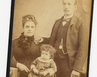 Vintage Carte de visite aus England um 1910 "Familie" - CDV alt Bild Fotografie Portrait Rarität historisch sammeln