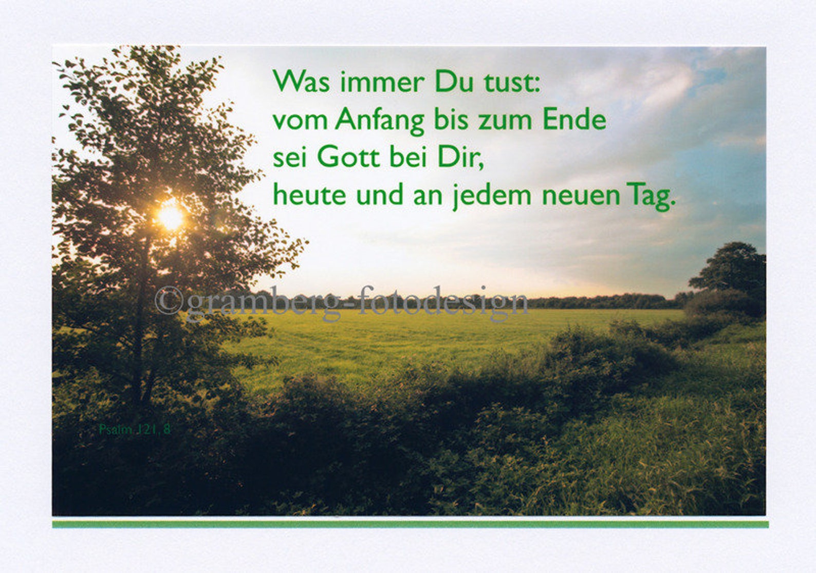 Christliche Grußkarte Glückwunschkarte SEGENSWUNSCH "Landschaft