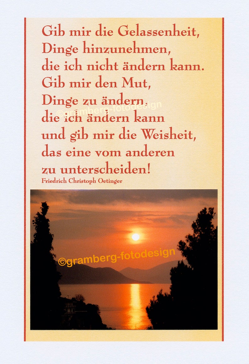 Grußkarte Gib mir die Gelassenheit Spruchkarte Etsy