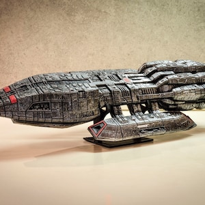 Battlestar Pegasus High Detail Ship Model, Battlestar Galactica, Spaceship Prop Replica Figure, Starship Figurine Scifi, Custom 3d Printed