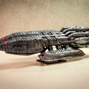 Battlestar Pegasus High Detail Ship Model, Battlestar Galactica, Spaceship Prop Replica Figure, Starship Figurine Scifi, Custom 3d Printed