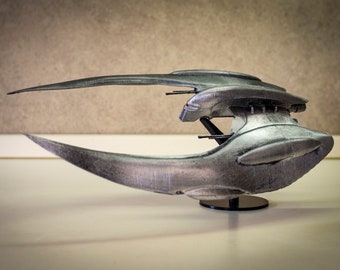 Battlestar Galactica Cylon Modelo de barco de alto detalle, figura de réplica de utilería de nave espacial, figura de nave estelar ciencia ficción, impreso en 3D personalizado, Cylon Raider
