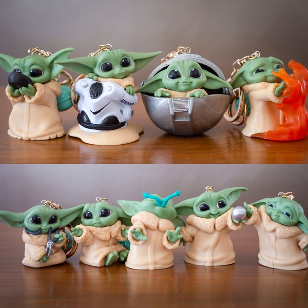 Baby Yoda Keychain, The Mandalorian, Grogu, Star Wars Keychain