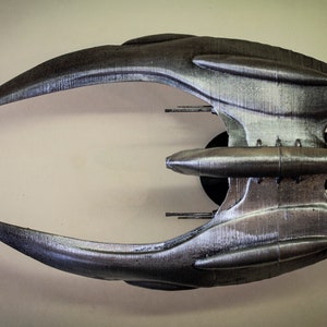 Battlestar Galactica Cylon High Detail Ship Model, Spaceship Prop Replica Figure, Starship Figurine Scifi, Custom 3d Printed, Cylon Raider image 3