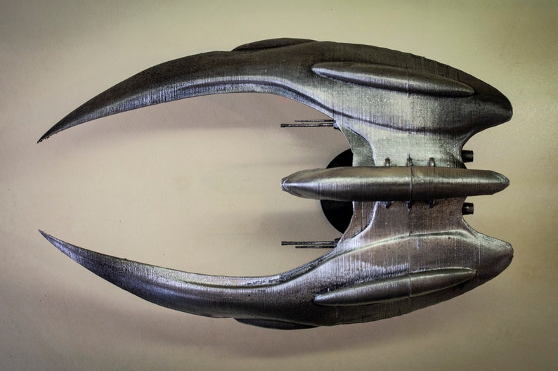Battlestar Galactica Cylon High Detail Ship Model, Spaceship Prop Replica Figure, Starship Figurine Scifi, Custom 3d Printed, Cylon Raider image 3