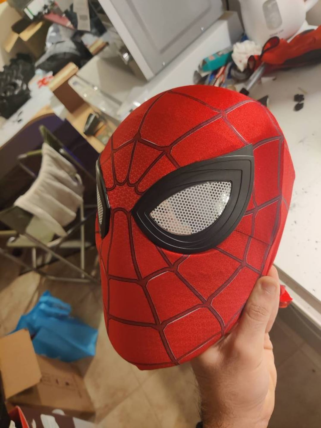 Spider Man Face Shell Mask Costume Prop Marvel Head 3D - Etsy Singapore