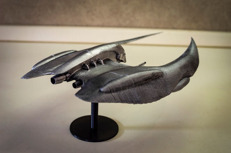 Battlestar Galactica Cylon High Detail Ship Model, Spaceship Prop Replica Figure, Starship Figurine Scifi, Custom 3d Printed, Cylon Raider image 7