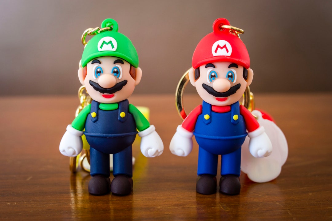 Mario and Luigi Keychains Super Mario Keyring Mario Keychain Luigi Keychain Etsy Canada