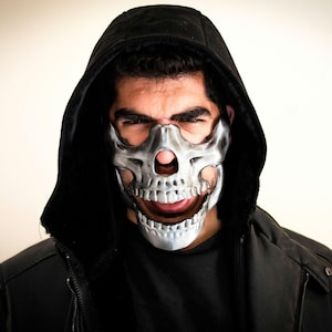 Skull Face Mask, Unisex Face Mask, Adult Face Mask, Kids Face Mask, Flexible Rubber mask, Halloween Mask, Cosplay Mask, Carnival Mask, Scary