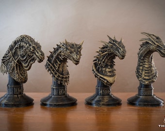 ドラゴンの胸像、ヴァガール、カラクセス、メレイス、シラックス