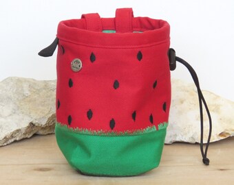 Rock Climbing Watermelon Chalk Bag , Gift Bag for Climber, Arampi