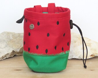 Rock Climbing Watermelon Chalk Bag , Gift Bag for Climber, Arampi