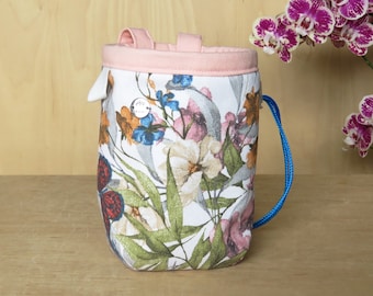 Bolsa de magnesio con forma de flor, equipo de escalada para escaladores y practicantes de búlder.