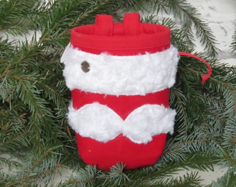 Santa Claus Chalk Bag , Holiday Gift for Climber, Rock Climbing Bag, Chalkbag, Arampi Design