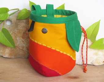 Mango Chalk Bag, Rock Climbing Bag, Sweet Mango Fruit, Gift for Climber, Chalkbag,  Bag for Climber, Climbing Gift, Arampi,