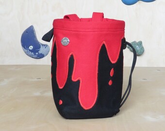 Blood Chalk Bag Rock Climbing, Unique Gift for Climber, Arampi Design