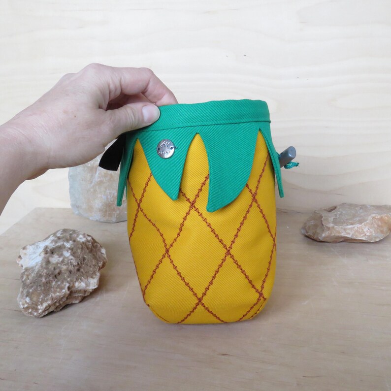 Sac de craie ananas, cadeau pour grimpeur, équipement d'escalade, série fruits Arampi image 3