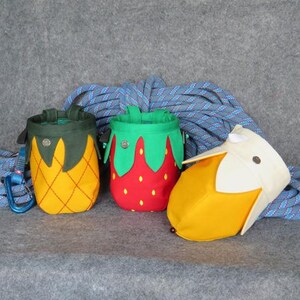 Sac de craie ananas, cadeau pour grimpeur, équipement d'escalade, série fruits Arampi image 12