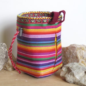 Ethnic Pattern Chalk Bag for Climber, Rock Climbing Colorfull Bag, Arampi 画像 3