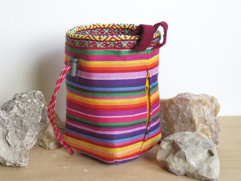 Ethnic Pattern Chalk Bag for Climber, Rock Climbing Colorfull Bag, Arampi 画像 3