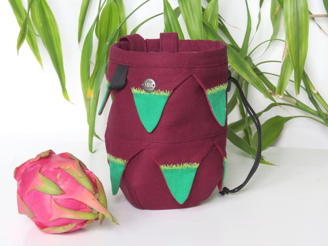 Dragon Fruit Chalk Bag, Rock Climbing Bag, Chalkbag, Gift for Climber