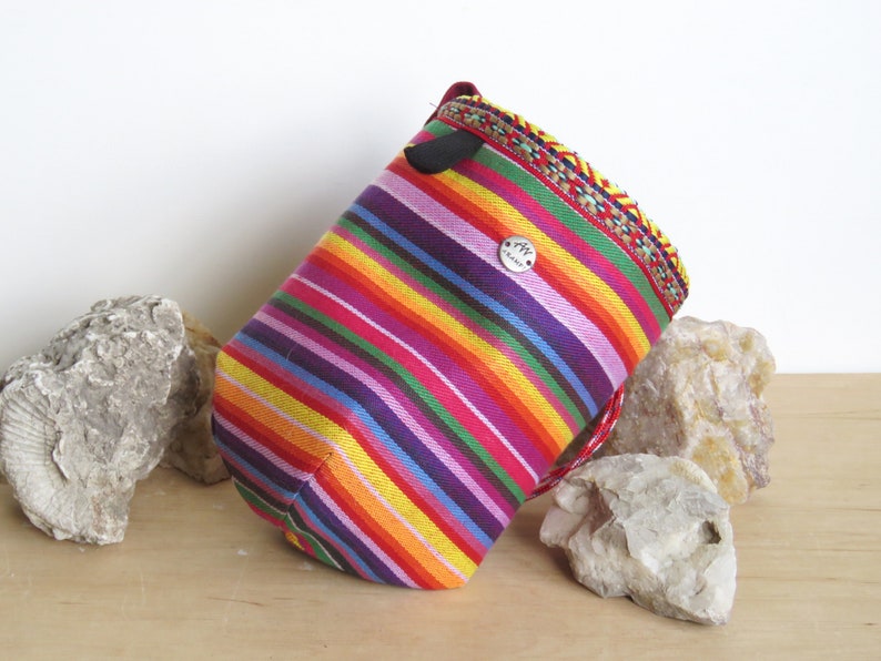 Ethnic Pattern Chalk Bag for Climber, Rock Climbing Colorfull Bag, Arampi 画像 2