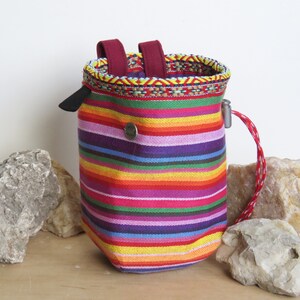 Ethnic Pattern Chalk Bag for Climber, Rock Climbing Colorfull Bag, Arampi 画像 6