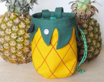 Pineapple Chalk Bag, Gift for Climber, Rock Climbing Gear, Fruits Series Arampi