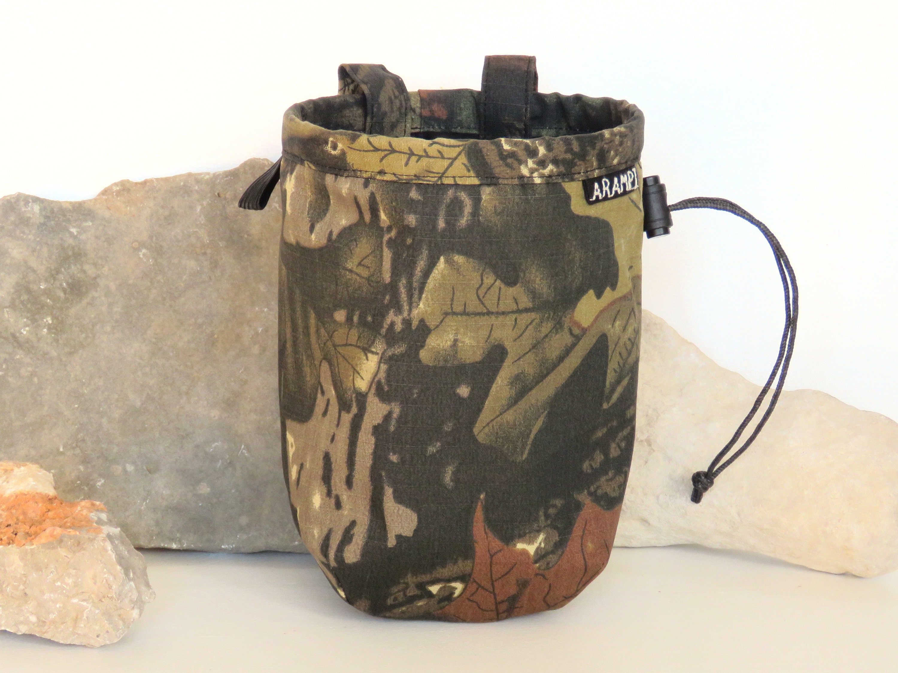 Chalk Bag Camo Pattern Brown Leaves Camouflage Chalk Bag Etsy UK