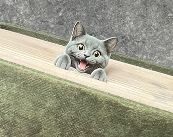 Happy Cat Bookmark, Peeking Kitten Page Clips for Book Lovers, Readers