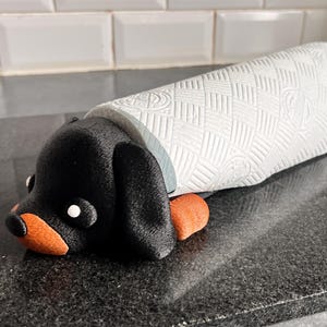 Dachshund Paper Towel Holder, Dog Kitchen Decor