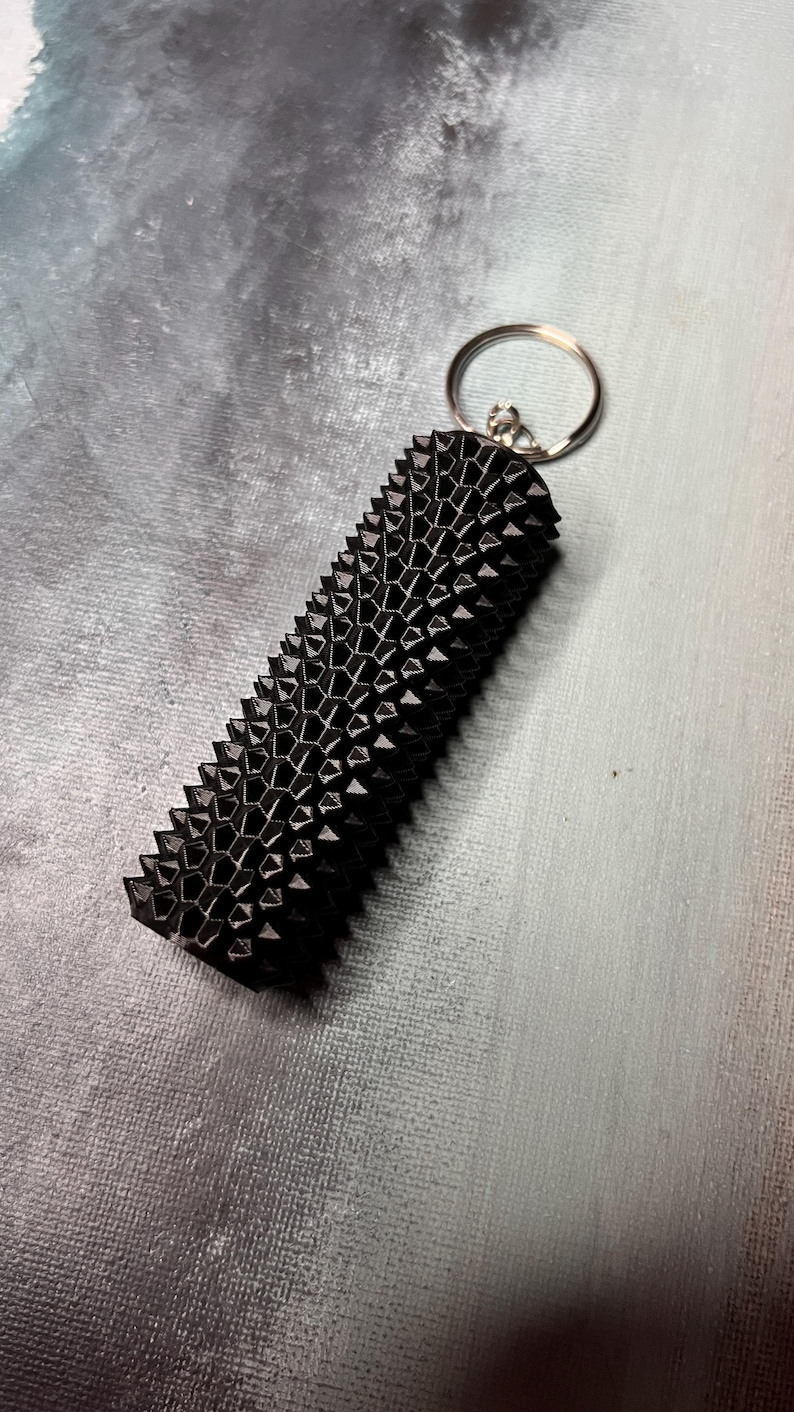 Pocket Stim Sensory Fidget Keychain with Built-In Lip Balm Holder
